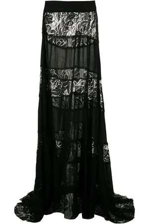 AMIR SLAMA Lace panels maxi skirt