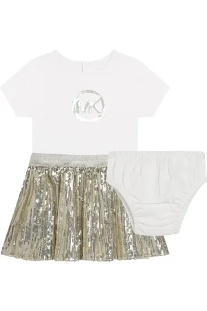 Michael Kors Monogram-print sequin-embellished dress