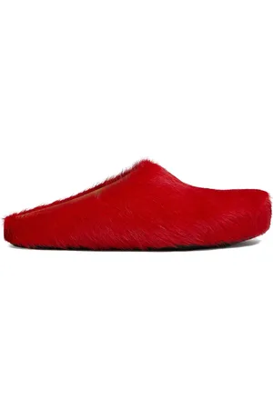Marni Fussbet Sabot calf-hair slippers