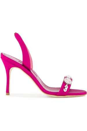 Manolo Blahnik 90mm Lamisan slingback sandals