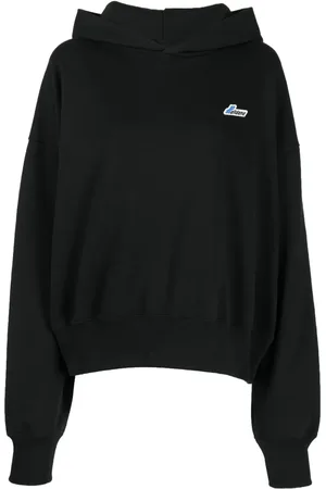 We11 Done Logo Embroidered Wappen cotton hoodie
