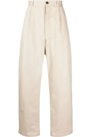 MARCELO BURLON Logo-embroidery tailored trousers