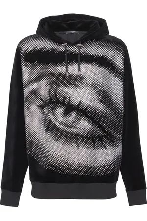 Balmain Crystal-embellished eye-motif hoodie
