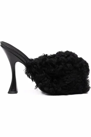 Giambattista Valli 105mm shearling strap sandals