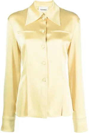 Nanushka Oversize-collar long-sleeve shirt