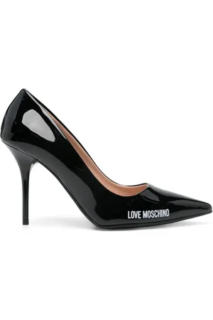 Moschino 95mm logo-print pumps