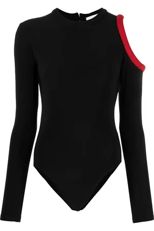 Atu Body Couture Ghosting bodysuit with cut-away shoulder