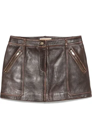 Michael Kors Leather mini skirt