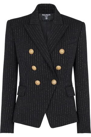 Balmain Lurex-detail double-breasted blazer