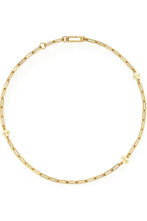 Tory Burch Good Luck logo-plaque necklace