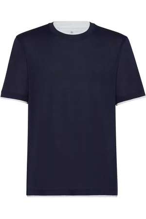 Brunello Cucinelli Layered-design silk-blend T-shirt