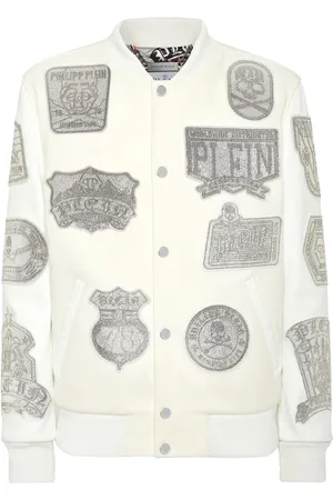Philipp Plein Crystal College bomber jacket