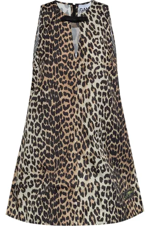 Ganni Animal-print mini dress