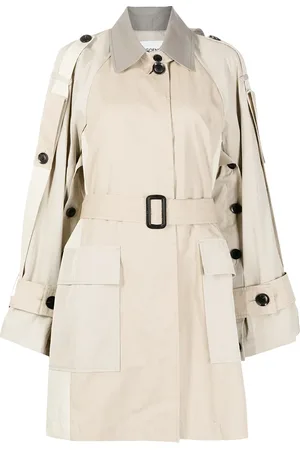 GOEN.J Colour-block oversized trench coat
