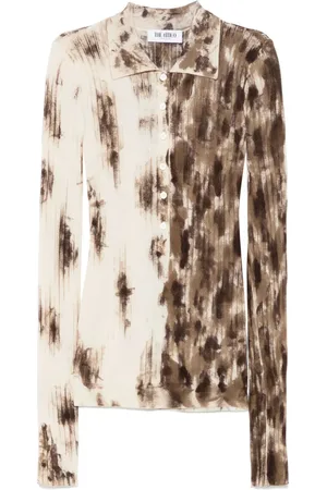The Attico Tie-dye polo top