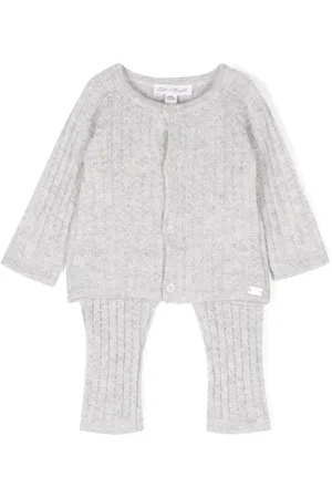 Tartine Et Chocolat Pointelle-knit cardigan and trousers