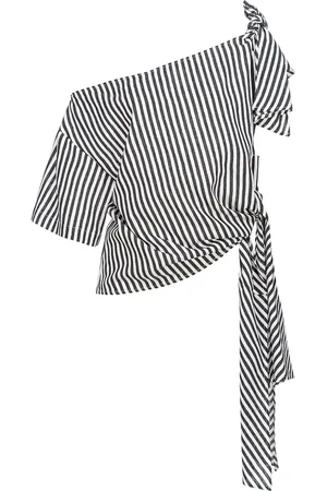 Pinko Striped one-shoulder blouse