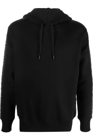 VERSACE Logo-tape pullover hoodie