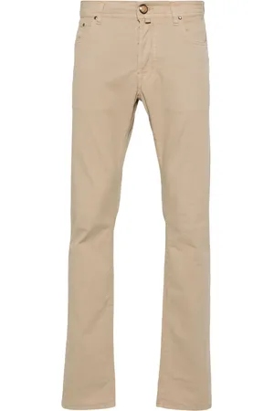 Jacob Cohen Logo-embroidered straight trousers