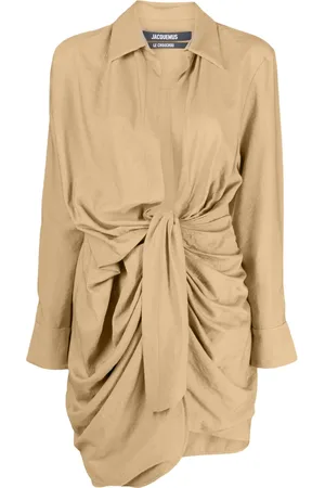 Jacquemus La Robe Bahia draped minidress