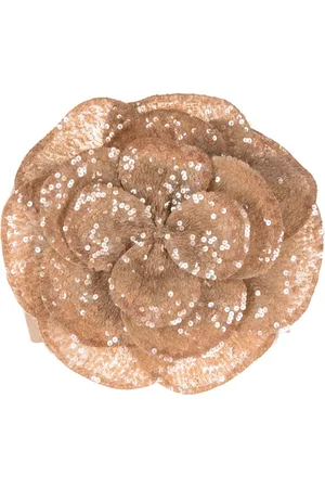 Cynthia Rowley Floral-appliqu?? sequinned bandeau top