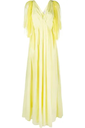FORTE FORTE Tulle-layered pleated maxi dress