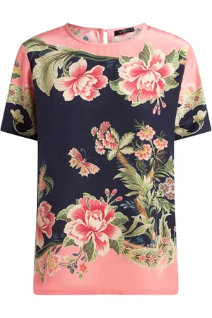 Etro Printed silk T-shirt