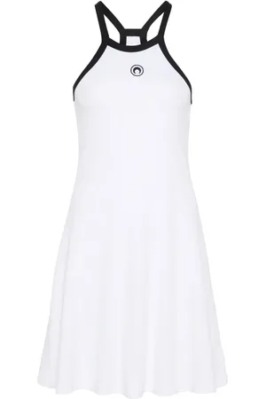 Marine Serre Crescent Moon-embroidered mini dress