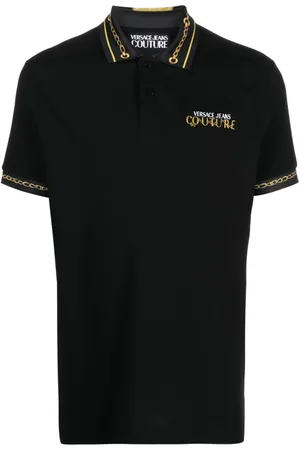 VERSACE Chain-link polo shirt
