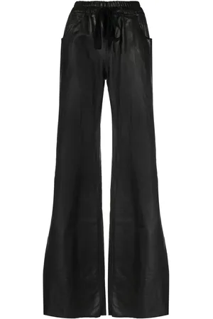 ISAAC SELLAM EXPERIENCE Wide-leg drawstring leather trousers