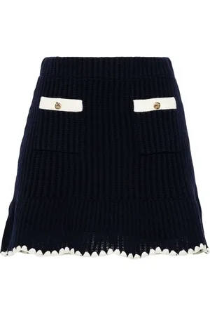 Self-Portrait Crochet-knit mini skirt