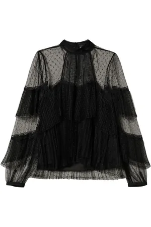 Twin-Set Ruffled tulle blouse