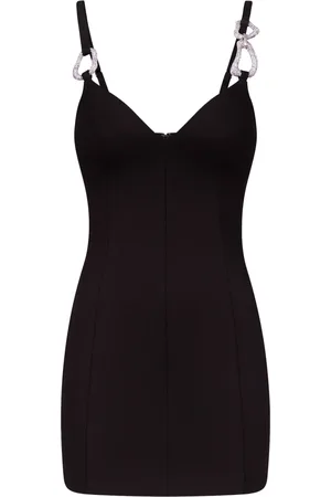 AREA Crystal-link minidress