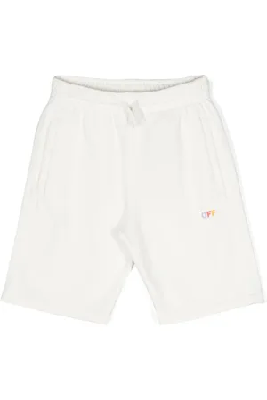 OFF-WHITE Diag-stripe-print cotton shorts