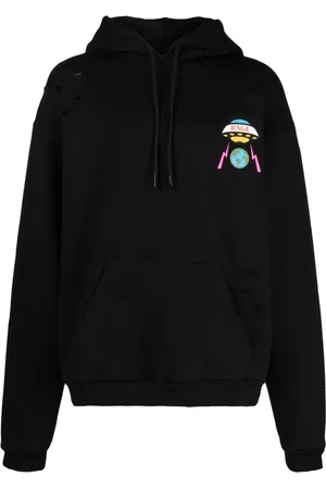 Members OF The Rage Logo-print distressed cotton hoodie