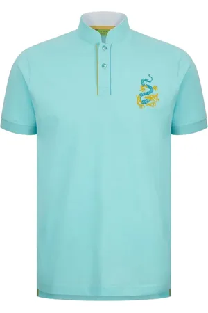 SHANGHAI TANG Dragon-embroidered polo shirt