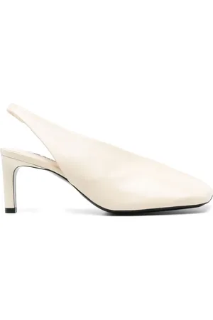 Jil Sander 70mm leather slingback pumps