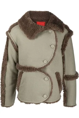 ECKHAUS LATTA Fleece-trim Sherpa jacket