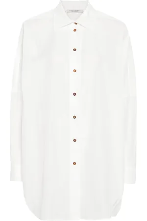 Serafini Drop-shoulder crepe shirt