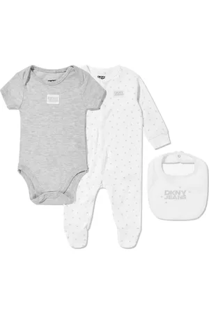 DKNY Logo-patch babygrow set