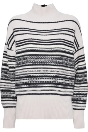 N.PEAL Striped cashmere jumper