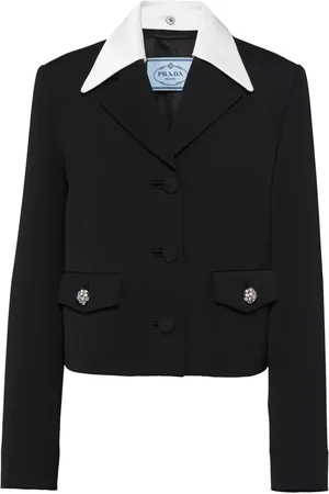 Prada Contrast-trim wool blazer