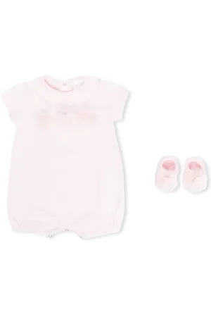La Perla Floral-applique babygrow set