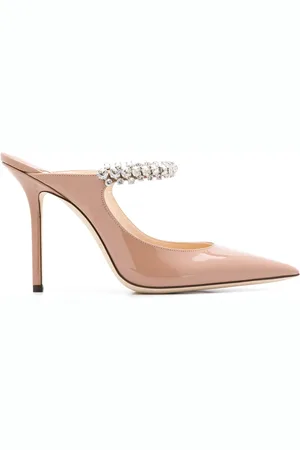 Jimmy Choo Bing 100mm crystal-embellished mules