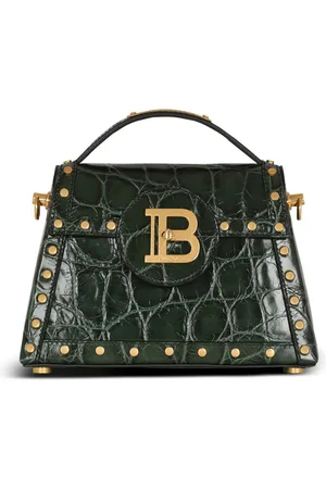 Balmain B-buzz crocodile-embossed shoulder bag
