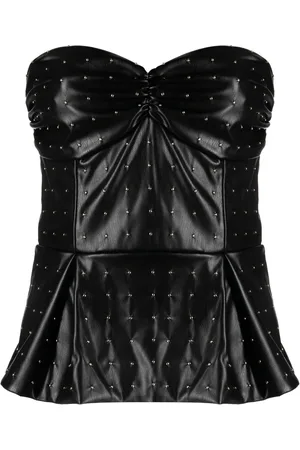 ROTATE Strapless peplum top