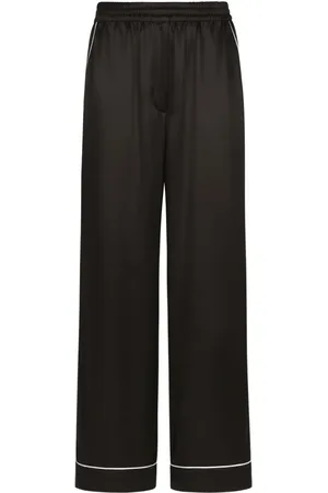 Dolce & Gabbana Elasticated-waist silk palazzo trousers