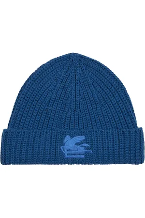 Etro Pegaso motif-embroidered wool beanie