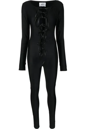 Atu Body Couture Lace-up satin catsuit