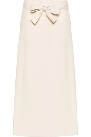 Totême Tie-waist cotton midi skirt